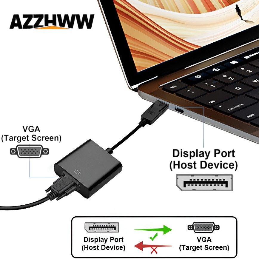 Tablet Lap Desk - Конвертер DisplayPort в VGA HD 1080p