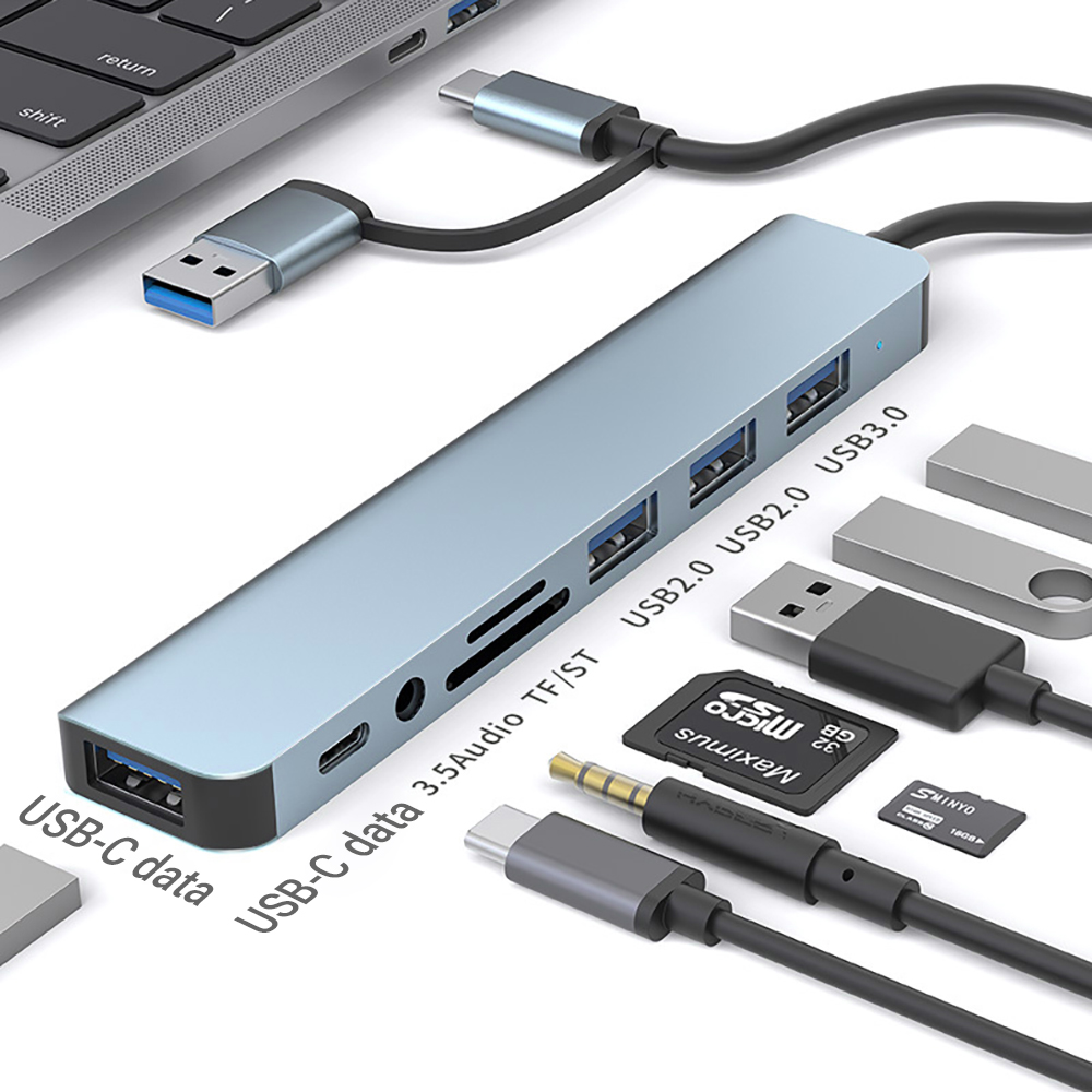 Tablet Accessories For Students - Многофункциональная док-станция USB 9-в-1 с двумя